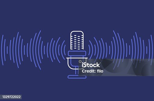 istock Podcast Audio Waves Background 1329722022