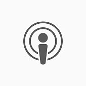 istock podcast icon, podcast vector 1282161250