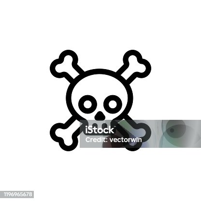 istock poisonous substances icon vector. Isolated contour symbol illustration 1196965678