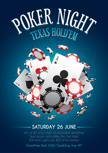 Poster for a gambling themed casino party