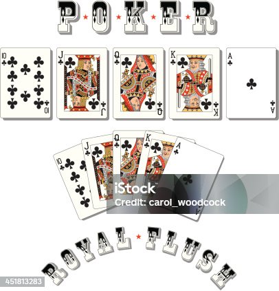 istock Poker Royal Flush Clubs 451813283