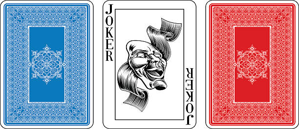 ilustrações, clipart, desenhos animados e ícones de tamanho curinga jogando poker cartão além de ré - coringa desenho