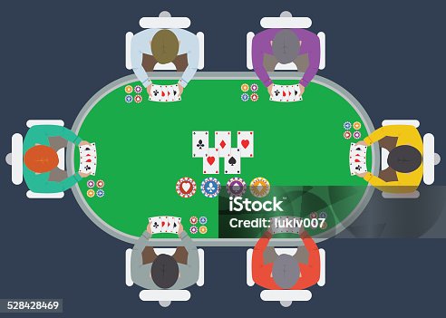 istock poker table with players 528428469