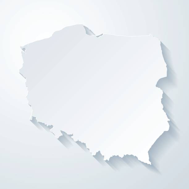 Map of Poland with a realistic paper cut effect isolated on white background. Vector Illustration (EPS10, well layered and grouped). Easy to edit, manipulate, resize or colorize. Please do not hesitate to contact me if you have any questions, or need to customise the illustration. http://www.istockphoto.com/bgblue/