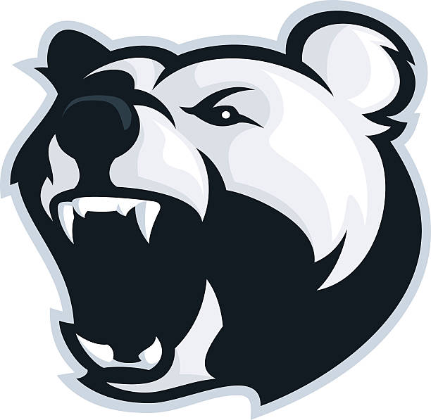 Polar Bear Mascot Vector Illustration of a Polar Bear mascot. Outline saved on separate layer.  bear growling stock illustrations