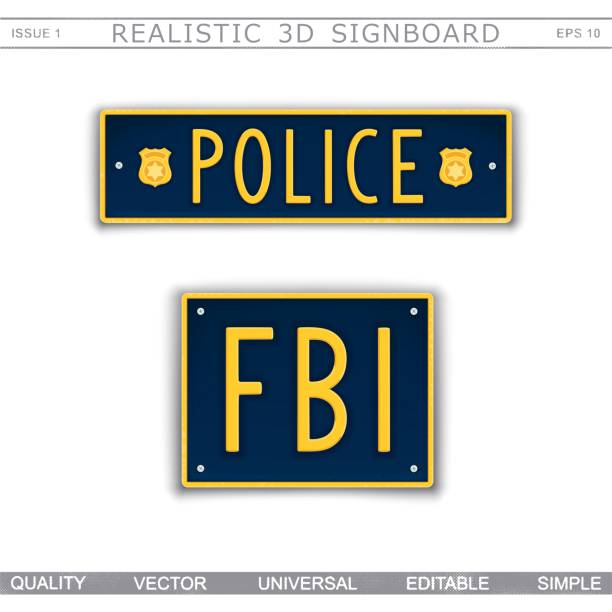 polis. fbi. - fbi stock illustrations