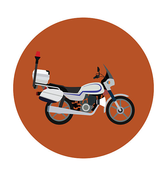 警察官のバイク イラスト素材 Istock