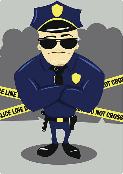 Best Cartoon Of The Crime Scene Illustrations, Royalty-Free Vector
