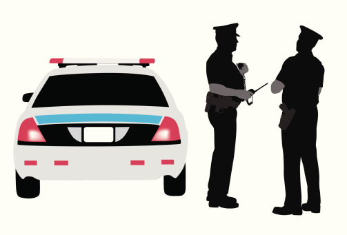 Policing Vector Silhouette