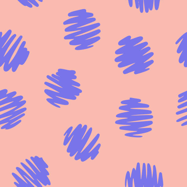Polka dot seamless pattern. Polka dot seamless pattern. Decorative hand drawn circles. Simple graphic background. human body part stock illustrations