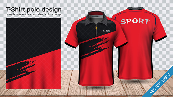 Download Polo Tshirt Design With Zipper Soccer Jersey Sport Mockup ...