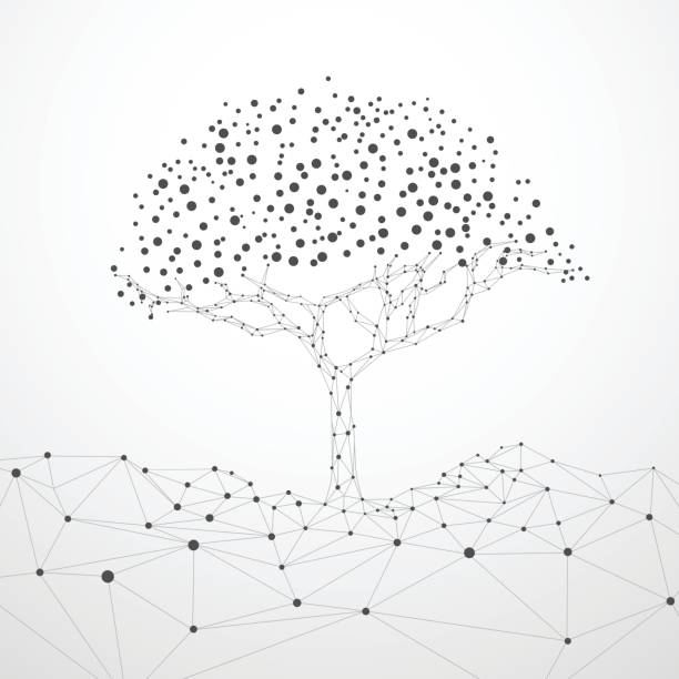 poly tree vector art illustration