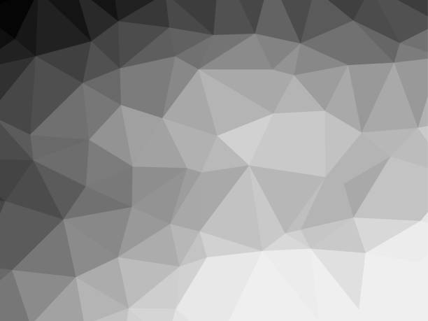Polygon background pattern - polygonal - black and white wallpaper gray - vector Illustration Polygon background pattern - polygonal - black and white wallpaper gray - vector Illustration grayscale stock illustrations