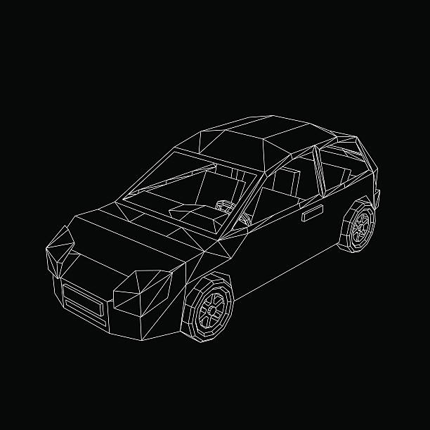 Clip Art Of A Sports Car Outline Illustrations Royalty Free Vector 