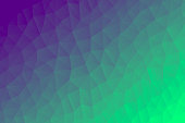 Modern and trendy abstract geometric background in a low poly style. Beautiful polygonal mosaic with a color gradient. This illustration can be used for your design, with space for your text (colors used: Green, Blue, Purple). Vector Illustration (EPS10, well layered and grouped), wide format (3:2). Easy to edit, manipulate, resize or colorize.