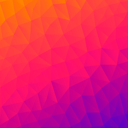 Polygonal mosaic with Pink gradient - Abstract geometric background - Low Poly