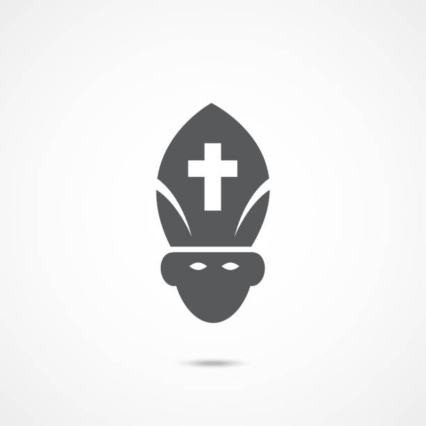 ilustrações de stock, clip art, desenhos animados e ícones de pope flat icon - pope