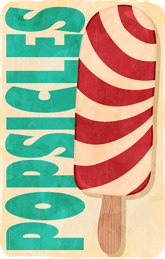 Grunge retro ice cream poster. EPS10 vector illustration, global colors, easy to modify.