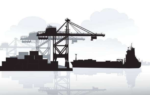 ilustrações de stock, clip art, desenhos animados e ícones de port & ship - porto