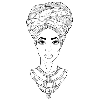 Portrait african woman in turbans