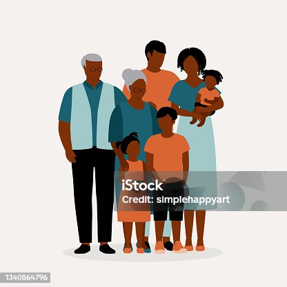 istock Portrait Of Multi-Generation Black Family. 1340864796