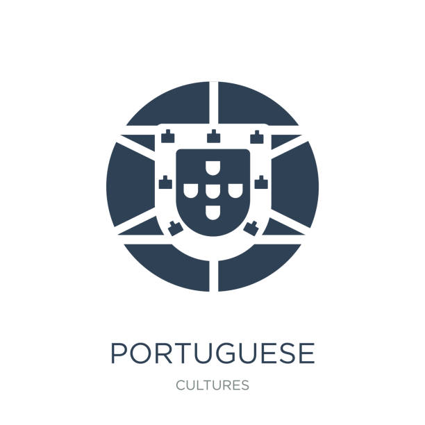 ilustrações de stock, clip art, desenhos animados e ícones de portuguese icon vector on white background, portuguese trendy fi - portugal flag
