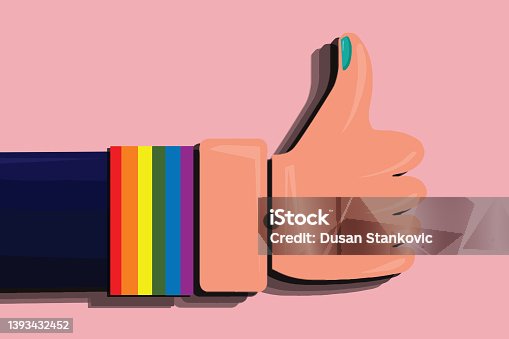 istock Positive Reaction To The Pride Parade 1393432452