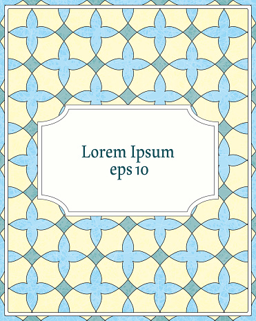 Postcard  cover with graceful ornaments in Arabic style