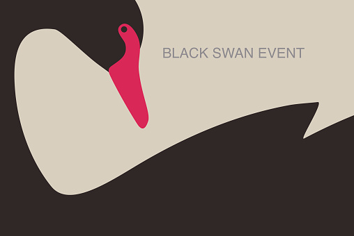 poster flyer cover brochure, black swan event, vector illustration
