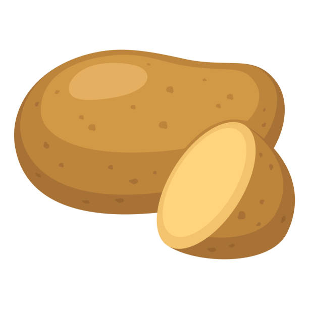 potato Illustrationen visar en potatis prepared potato stock illustrations