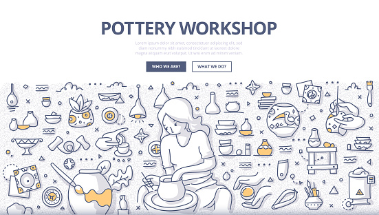 Pottery Workshop Doodle Concept
