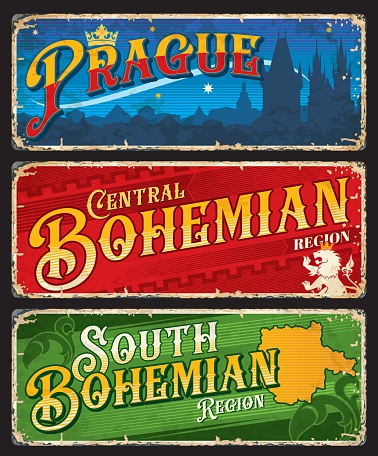 Prague, Central and South Bohemian czech regions
