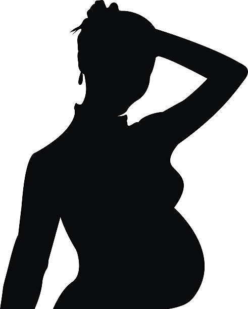 Pregnant vector file of pregnant silhouette pregnant silhouettes stock illustrations