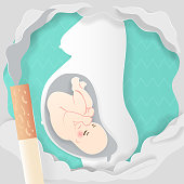 pregnant woman with health concept on the green background