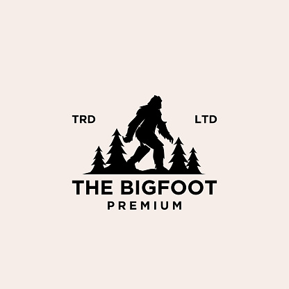 premium Big foot yeti icon illustration design