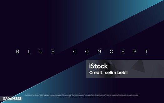 istock Premium deep blue abstract background concept with luxury geometric dark shapes. 1340698818