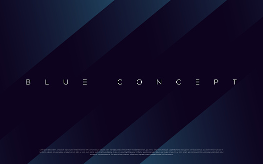 Premium deep blue abstract background concept with luxury geometric dark shapes.