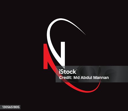 istock Premium Letter N Logo Design. Modern N letter logo design 1305651805