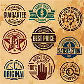 premium quality guarantee stamps and labels set collection