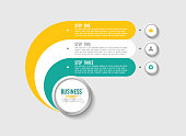 Presentation business infographic template with 3 step