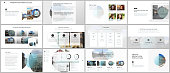 Presentation design vector templates, multipurpose template for presentation slide, flyer, brochure cover design with abstract circle banners. Social media web banner. Social network photo frame