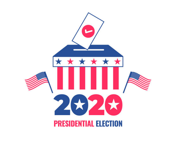 US presidential election 2020 banner template US presidential election 2020 banner template with an urn, stars and flags republicanism stock illustrations