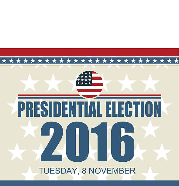 Presidential election USA Presidential election 2016 8 november poster. Vector illustration voting borders stock illustrations