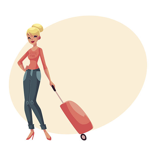 Blonde Woman Walking Away Illustrations, Royalty-Free Vector Graphics ...