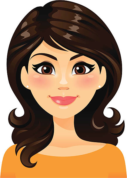 Woman With Dark Brown Hair Clip Art At Vector Clip Art | Images and ...