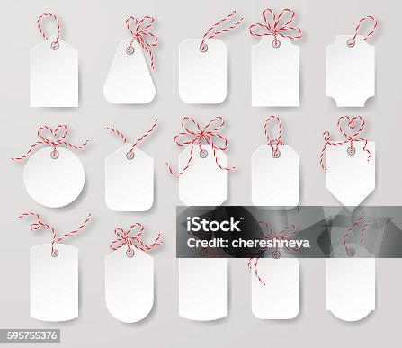 istock Price tags and gift cards. 595755376