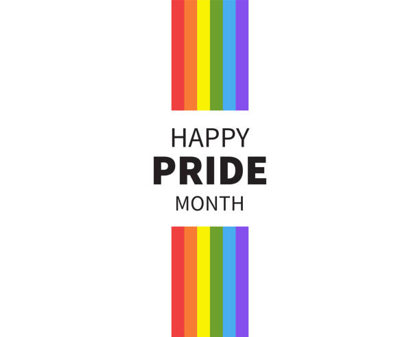 lgbt pride banner. lgbt rainbow flag. lesbian gay bisexual transgender concept. pride month june. vector illustration - europride 幅插畫檔、美工圖案、卡通及圖標