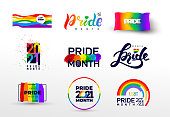 istock Pride design logo icon. Set of LGBTQ related symbol in rainbow colors. Gay pride. Rainbow community pride month. Love, freedom, support, peace flat symbol. Vector illustration. 1317158998