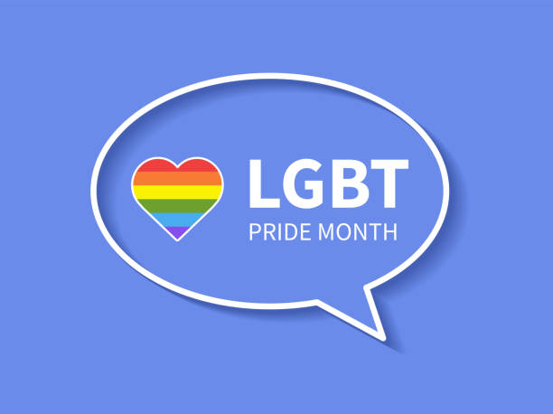 lgbt pride month frame templates. pride lgbt heart. speech bubbles. vector illustration - europride 幅插畫檔、美工圖案、卡通及圖標