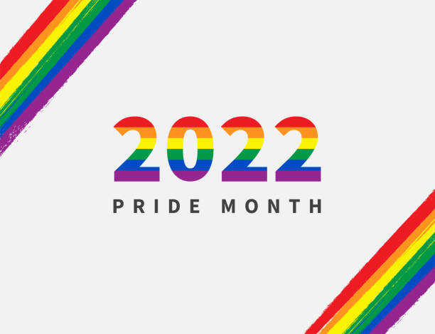 2022 pride month. lgbtq rainbow flag on white background. vector illustration - europride 幅插畫檔、美工圖案、卡通及圖標